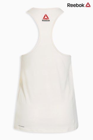 Reebok White Chalk Burnout Tank